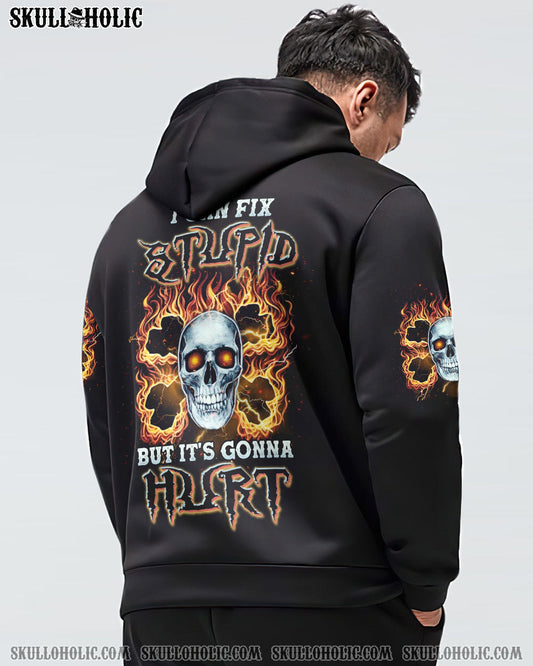 I CAN FIX STUPID BUT IT'S GONNA HURT BONES SKULL ALL OVER PRINT - TLNZ1803232