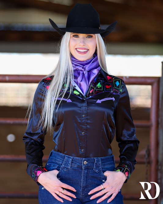 HIGH ROLLER SATIN PERFORMANCE RODEO SHIRT