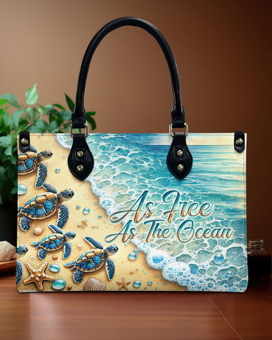 As Free As The Ocean Turtle Leather Handbag