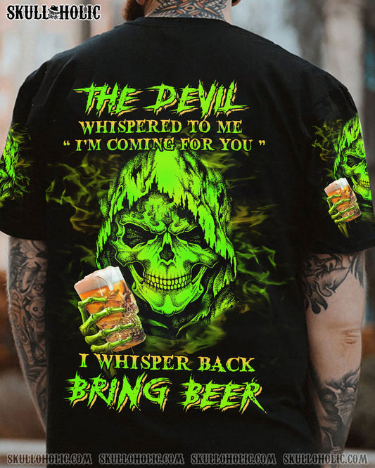 THE DEVIL WHISPERED TO ME BRING BEER SKULL ALL OVER PRINT - YHHN1603234