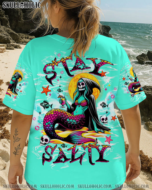 STAY SALTY SKELETON MERMAID ALL OVER PRINT - TLTW0805252