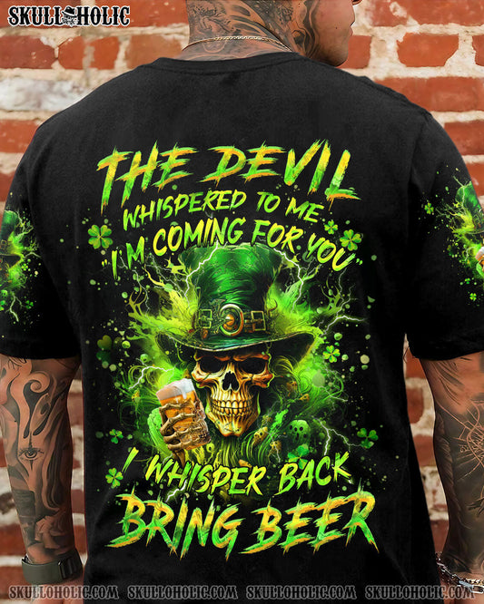 THE DEVIL WHISPERED TO ME BRING BEER SKULL PATRICK'S DAY ALL OVER PRINT - YHHN2301241