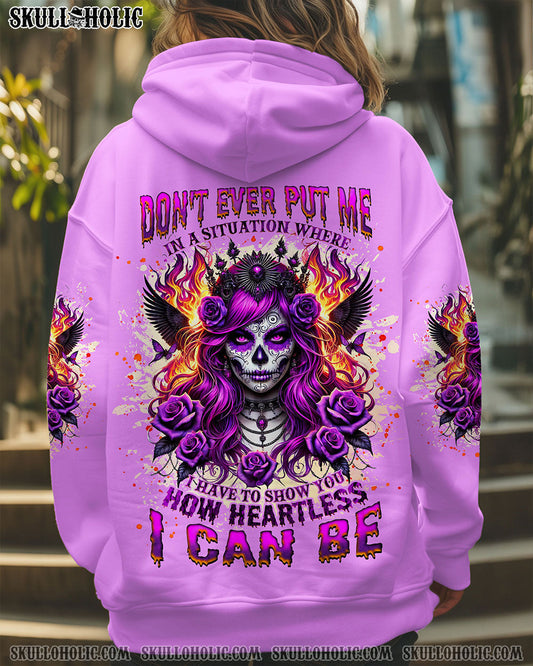 HOW HEARTLESS I CAN BE SKULL LADY ALL OVER PRINT - TLNZ2012241