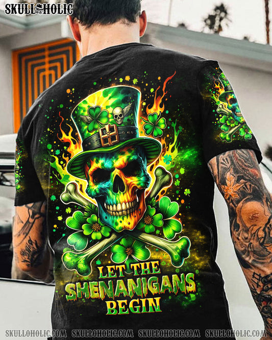 LET THE SHENANIGANS BEGIN SKULL BONES PATRICK'S DAY ALL OVER PRINT - TLNT2501243