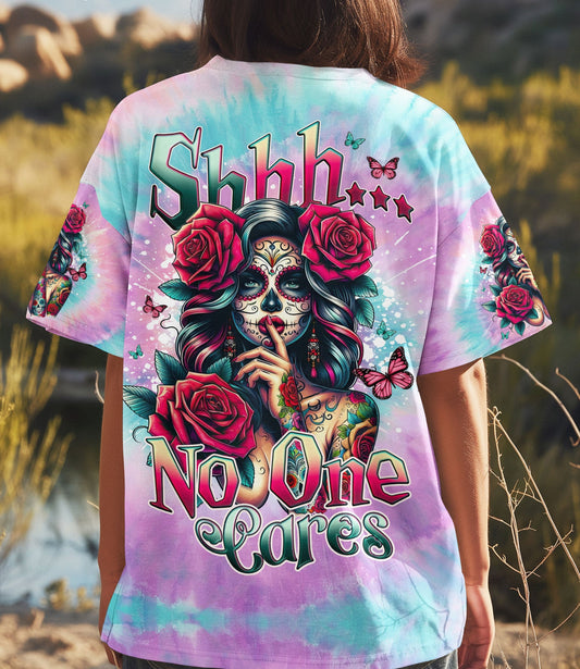 SHHH NO ONE CARES TIE DYE ALL OVER PRINT - TYQY0703252