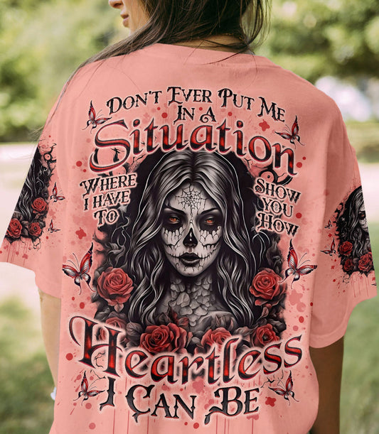 HOW HEARTLESS I CAN BE TATTOO SKULL LADY ALL OVER PRINT - TLNO1703251