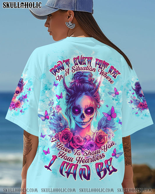 HOW HEARTLESS I CAN BE SKULL LADY ALL OVER PRINT - TLTW0605243