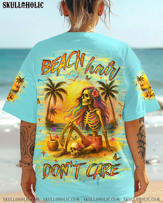 BEACH HAIR DON'T CARE SKULL LADY ALL OVER PRINT - YHLT1205252