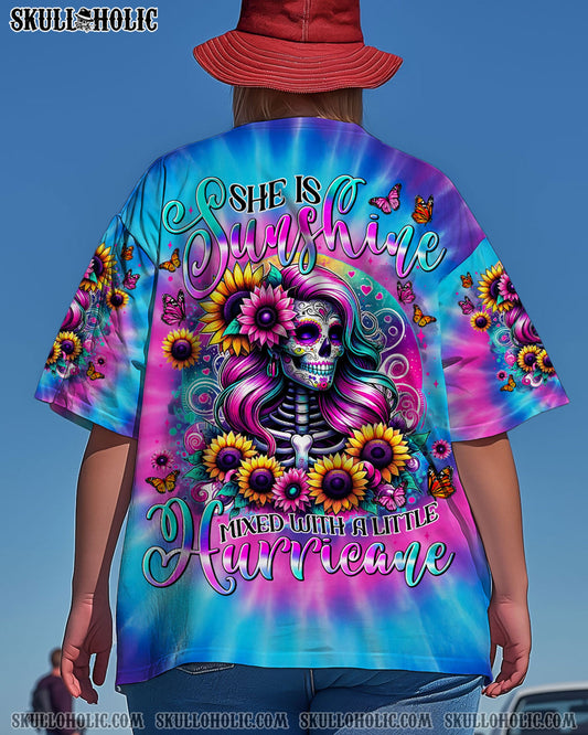 SHE IS SUNSHINE MIXED WITH A LITTLE HURRICANE TIE DYE ALL OVER PRINT - TYTM3103253