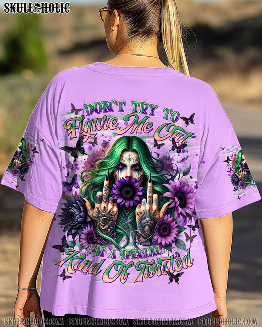 DON'T TRY TO FIGURE ME OUT SKULL LADY ALL OVER PRINT - TLNT2103254