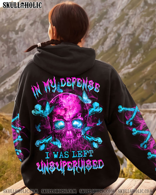 IN MY DEFENSE I WAS LEFT UNSUPERVISED ALL OVER PRINT - YHHN1502234