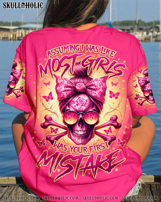 ASSUMING I WAS LIKE MOST GIRLS MESSY BUN SKULL ALL OVER PRINT - TLNO2806242