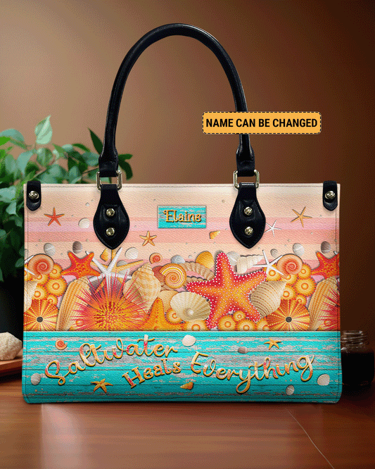 Saltwater Heals Everything Leather Handbag