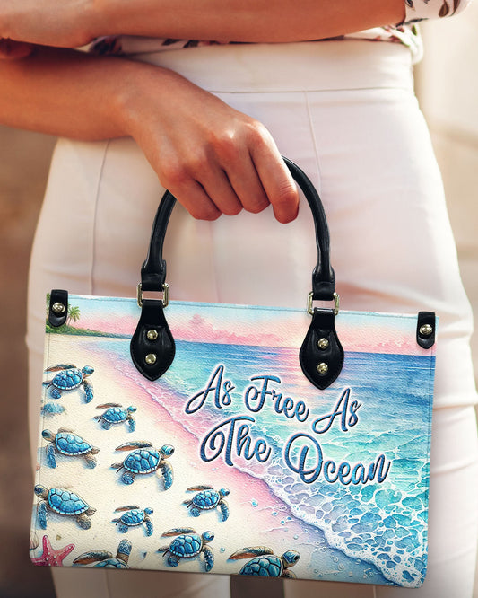 As Free As The Ocean Turtle Leather Handbag