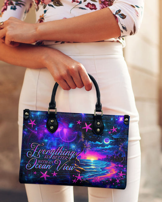 Everything Is Better Leather Handbag