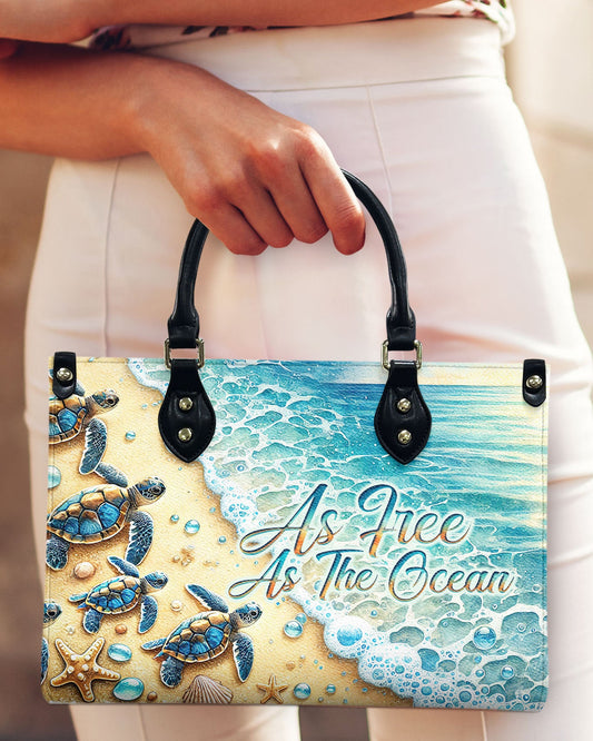 As Free As The Ocean Turtle Leather Handbag