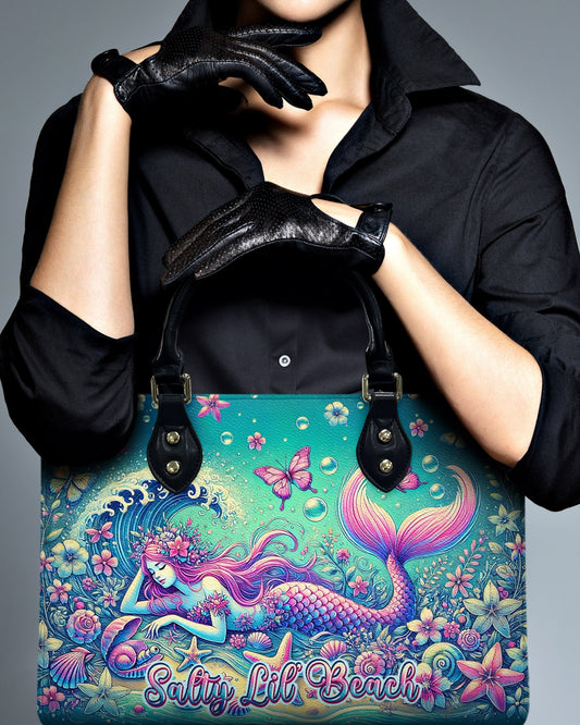 Salty Lil' Beach Mermaid Leather Handbag