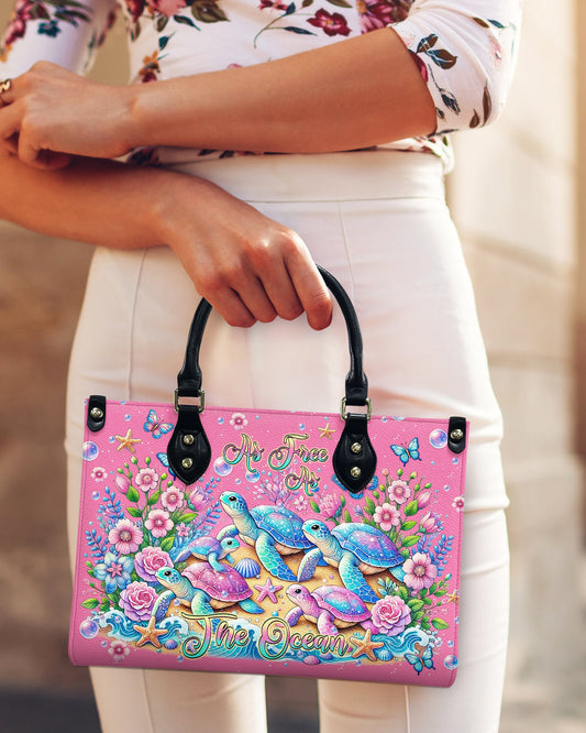 As Free As The Ocean Turtle Leather Handbag