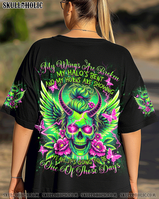 IT'S GOING TO BE ONE OF THOSE DAYS MESSY BUN SKULL ALL OVER PRINT - TLNT2603255