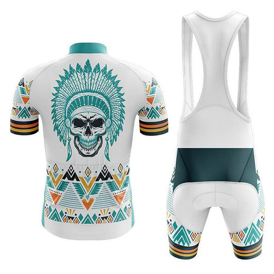Skull Native Men's Cycling Jersey Set, Road Bike Cycling Kit for Men, Biking Outfit, Bicycle Suit, Team Racing Uniform