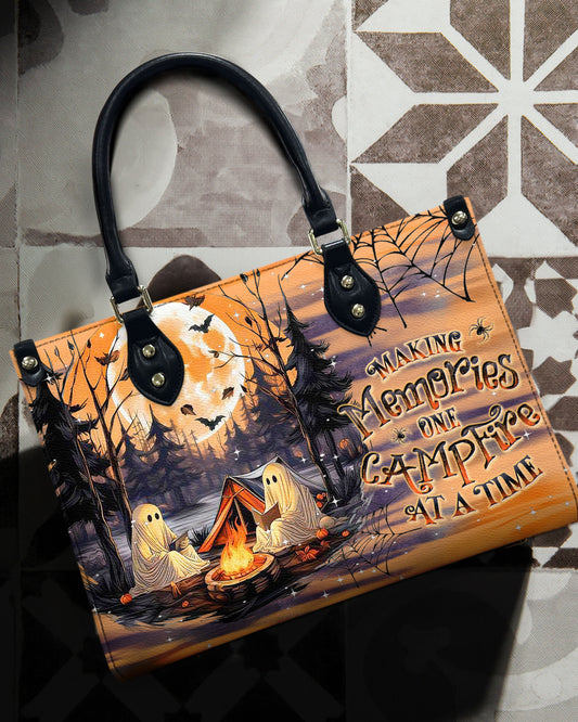 Making Memories One Campfire Halloween Leather Handbag