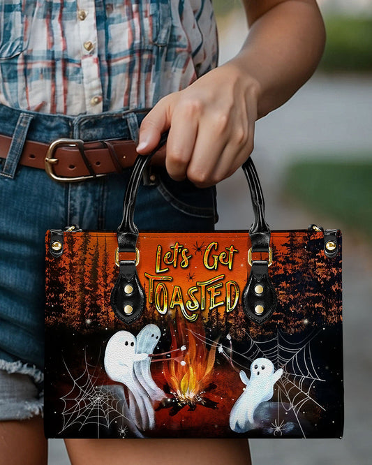 Let'S Get Toasted Boos Halloween Leather Handbag