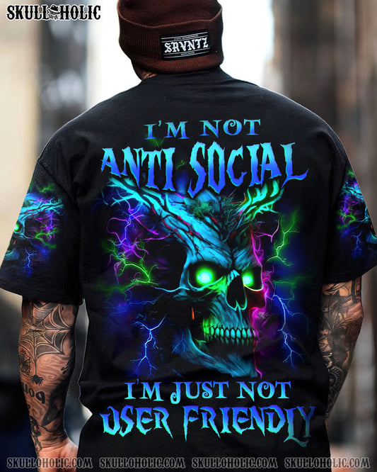 I'M NOT ANTI-SOCIAL SKULL ALL OVER PRINT - YHLN3105234