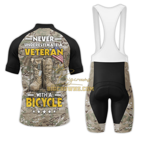 BigCrowns | Veteran With Bicycle Sleeve Cycling Kit