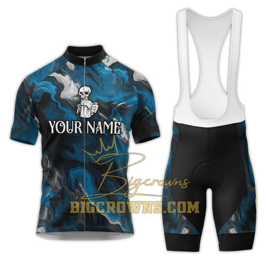 BigCrowns | SA Beer Skull Sleeve Custom Name Cycling Kit