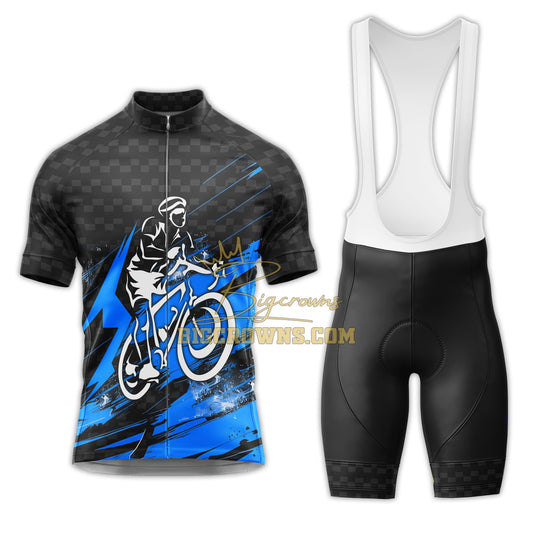 BigCrowns | Cycling Is Life Blue Sleeve Custom Name Cycling Kit