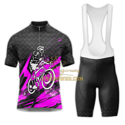 BigCrowns | Cycling Is Life Purple Sleeve Custom Name Cycling Kit