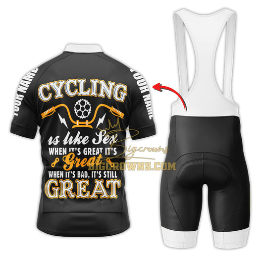 BigCrowns | Cycling is Like S*x Sleeve Custom Name Cycling Kit
