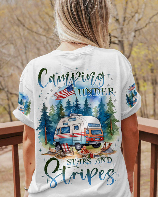 CAMPING UNDER STARS AND STRIPES ALL OVER PRINT - TLNZ1406231