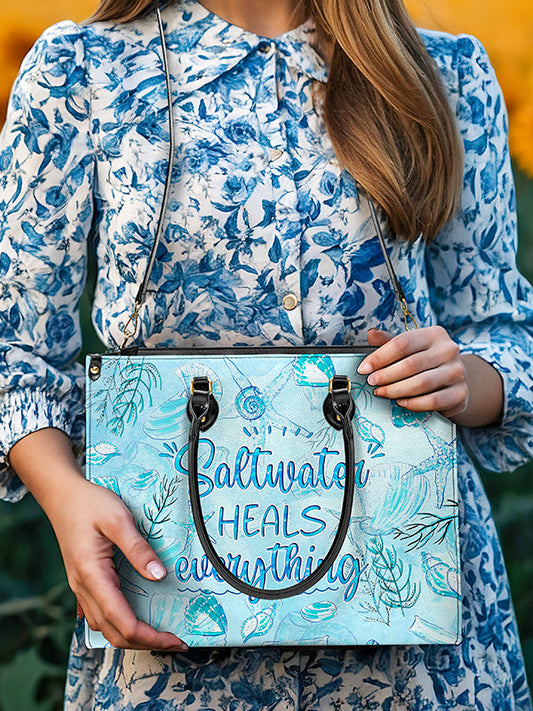 Saltwater Heals Everything Leather Handbag