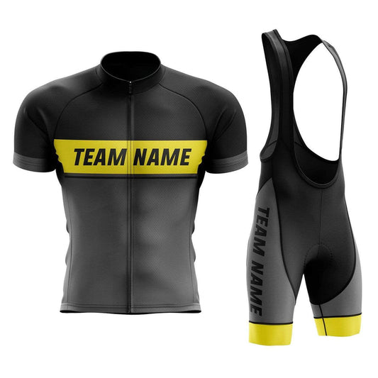 BigCrowns | Custom Name Grey Cycling Team Jersey and Bibs