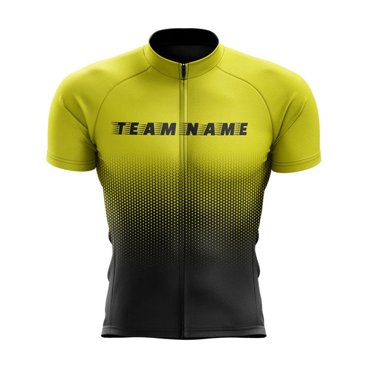 BigCrowns | Custom Name Yellow Cycling Team Jersey and Bibs