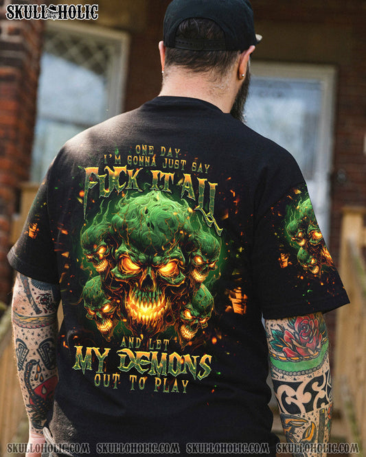 ONE DAY I'M GONNA JUST SAY SKULL ALL OVER PRINT - TLNT0603243