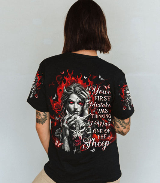 YOUR FIRST MISTAKE WOLF ROSE LADY ALL OVER PRINT - TLNT1403255