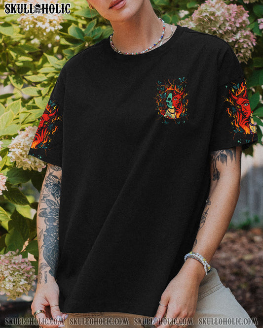SHE'S A DEVIL IN DISGUISE SKULL LADY ALL OVER PRINT - TLNT1904254