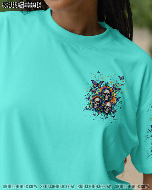 SHE IS SUNSHINE SKULL SUNFLOWER ALL OVER PRINT - TLNT2504253