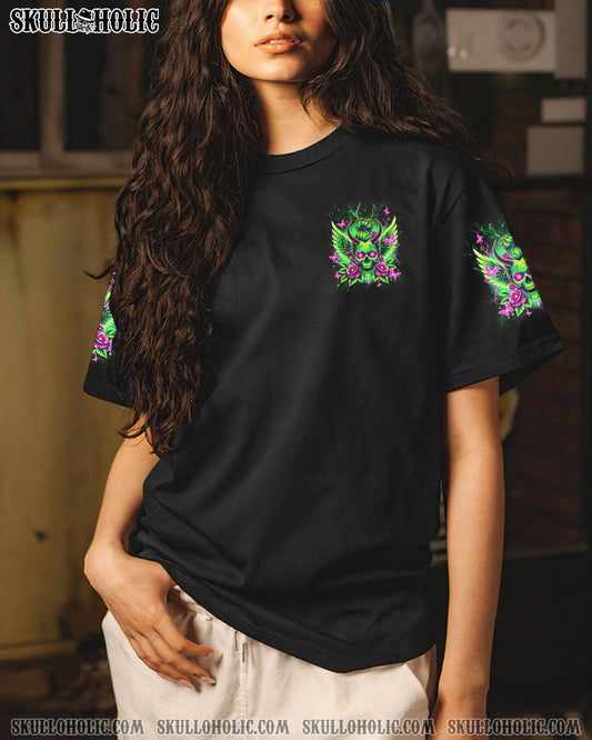 IT'S GOING TO BE ONE OF THOSE DAYS MESSY BUN SKULL ALL OVER PRINT - TLNT2603255