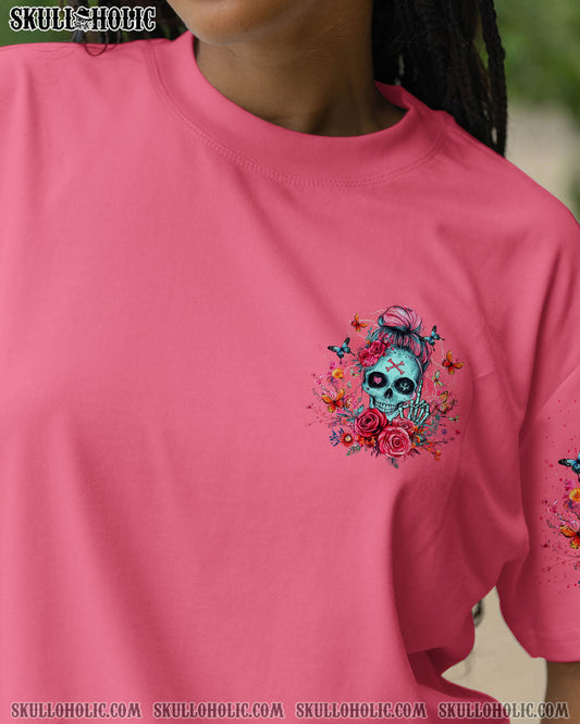 YES I'M PRETTY SKULL MESSY BUN ALL OVER PRINT - TLTR0605252