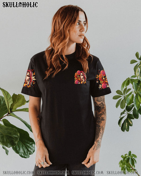 BEHIND EVERY BAD B MESSY BUN SKULL ALL OVER PRINT - TLTR2503254