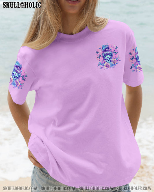 THE GOOD IN ME GOT TIRED MESSY BUN SKULL ALL OVER PRINT - TLTR2804253