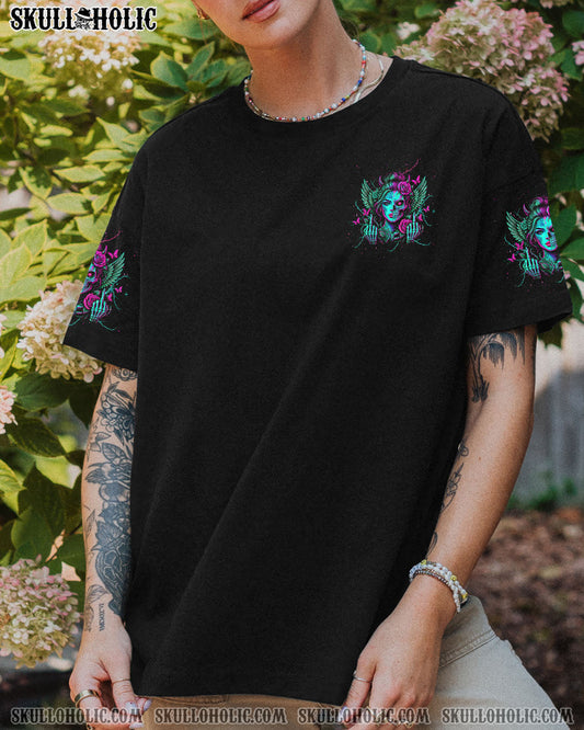 DON'T TRY TO FIGURE ME OUT SKULL HALF FACE ALL OVER PRINT - TLTW0204252