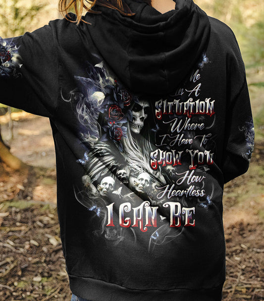HOW HEARTLESS I CAN BE SKULL LADY ALL OVER PRINT - TLTW0303251