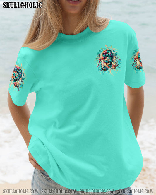 YES I'M PRETTY SKULL MESSY BUN ALL OVER PRINT - TLTW0505252