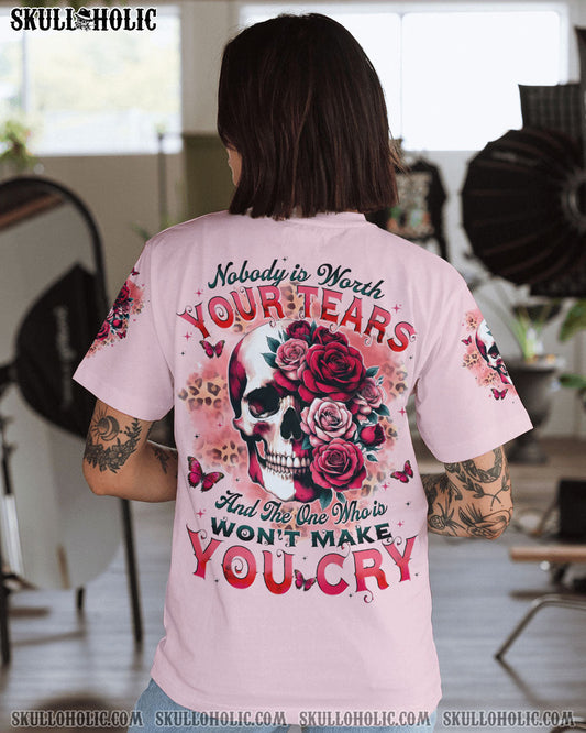 NOBODY IS WORTH YOUR TEARS SKULL ALL OVER PRINT - TYTD2403252