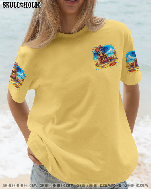 JUST A GIRL WHO LOVES THE BEACH SKELETON ALL OVER PRINT - TYTM1104253