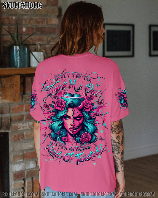DON'T TRY TO FIGURE ME OUT SKULL ALL OVER PRINT - YHHG2603251